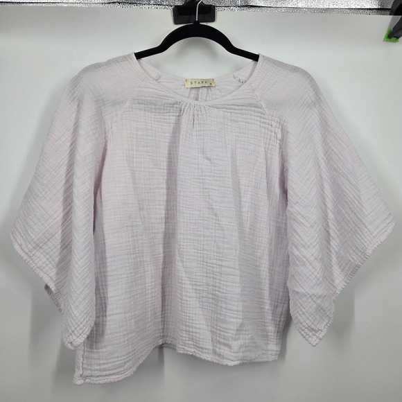 Stark X Tops - Stark X Cotton Gauze Lilac Purple Flowy Kimono Sleeve Top Size Small Beachy